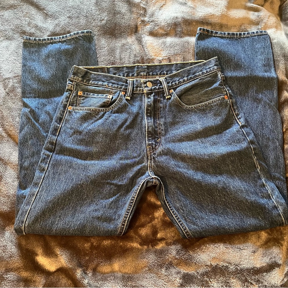 Levi's 505 Jeans Mens 34x32 Denim Blue